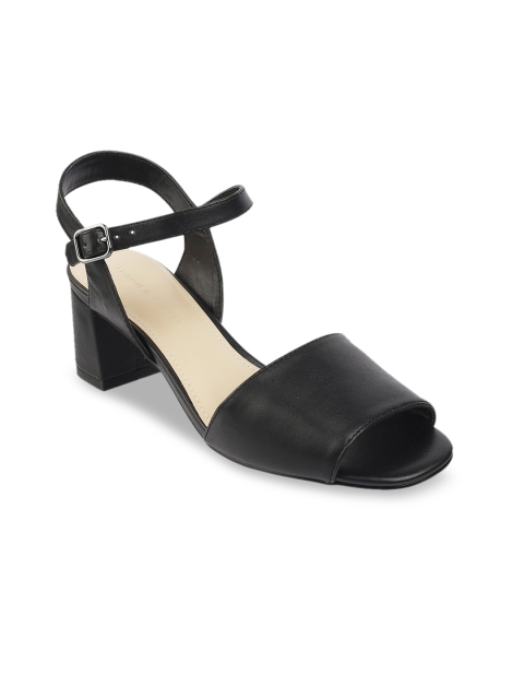 

LEMON & PEPPER Women Black Solid Block heels