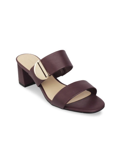 

LEMON & PEPPER Women Maroon Solid Heels
