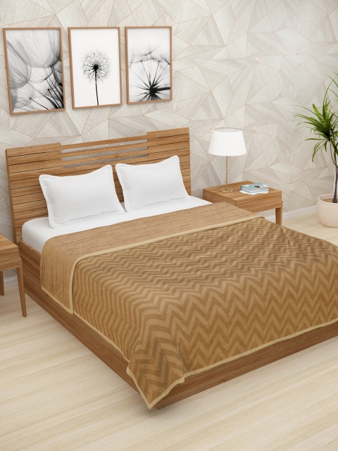 

Story@home Brown Geometric AC Room 400 GSM Double Bed Blanket