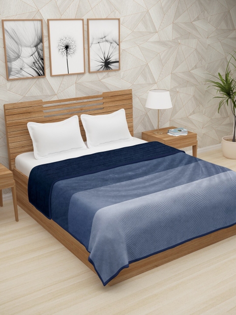 

Story@home Multicoloured Striped AC Room 400 GSM Double Bed Blanket, Multi