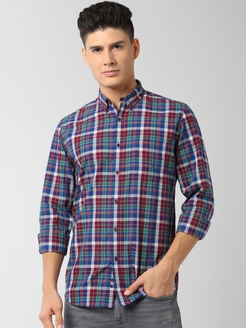

Peter England Men Multicoloured Slim Fit Checked Neem Tulsi Casual Shirt, Multi