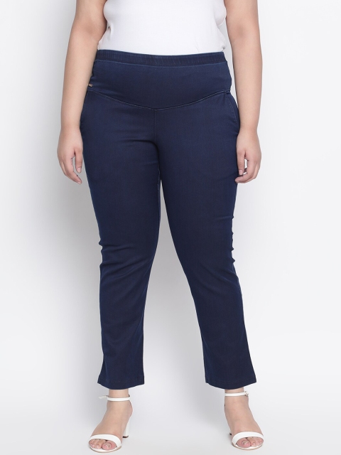 

Amydus Women Navy Blue Straight Fit High-Rise Clean Look Stretchable Jeggings