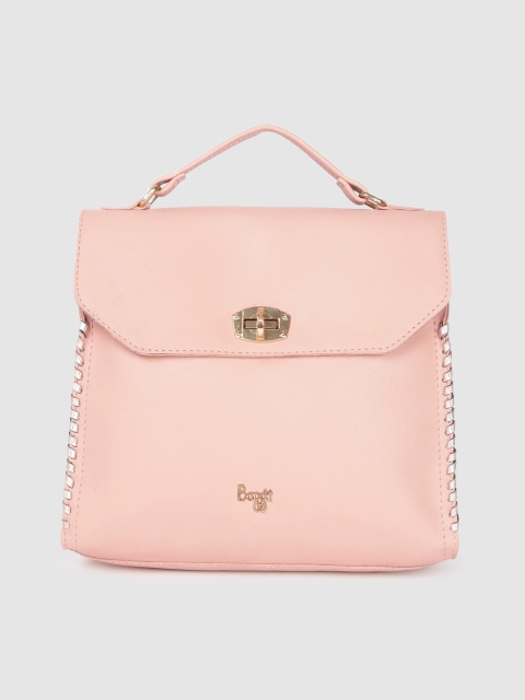 

Baggit Peach-Coloured Solid Satchel