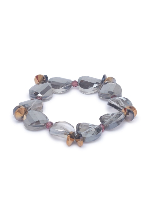 

Globus Gold-Plated Alloy Elasticated Bracelet, Grey