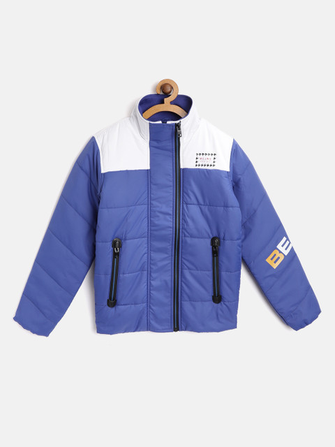 

Monte Carlo Boys Navy Blue & White Colourblocked Padded Jacket