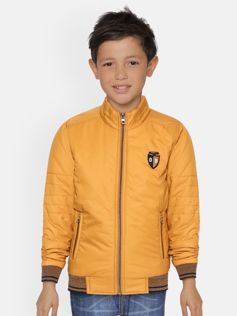 

Monte Carlo Boys Mustard Yellow Solid Bomber Jacket