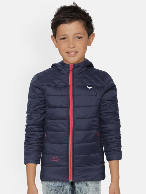

Monte Carlo Boys Navy Solid Hooded Convertible Padded Jacket, Navy blue