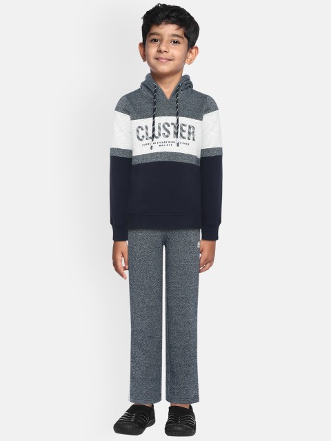 

Monte Carlo Boys Blue & Off-White Colourblocked Tracksuit, Navy blue