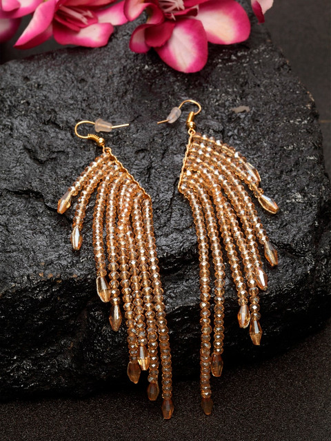 

DUGRISTYLE Brown Contemporary Drop Earrings
