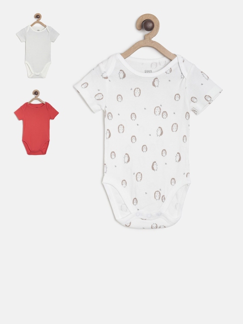 

MINI KLUB Infant Boys Pack Of 3 Bodysuits, White