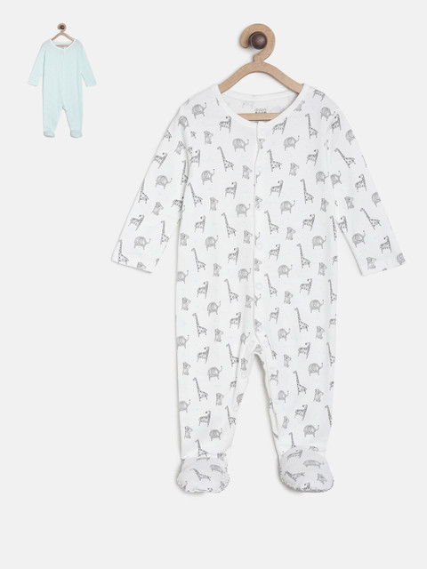 

MINI KLUB Newborn Boys Pack Of 2 Sleepsuits, White