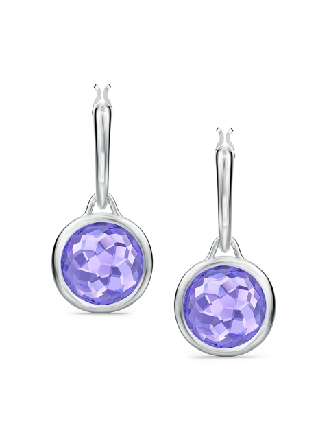 

SWAROVSKI Purple Rhodium Plated Circular Shaped TAHLIA Drop Earrings, Silver