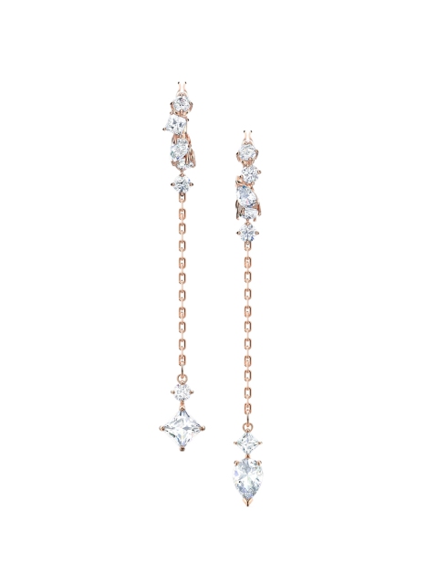 

SWAROVSKI Rose Gold-Plated & White Attract Pierced Earrings
