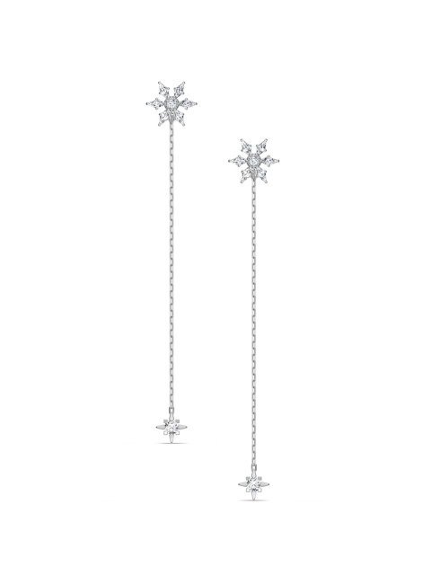

SWAROVSKI Rhodium-Plated & White Magic Chain Pierced Earrings