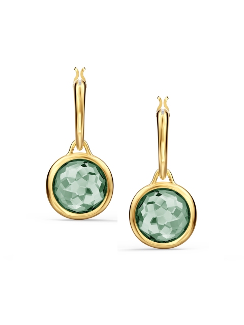 

SWAROVSKI Green & Gold Plated Tahlia Mini Hoop Pierced Earrings