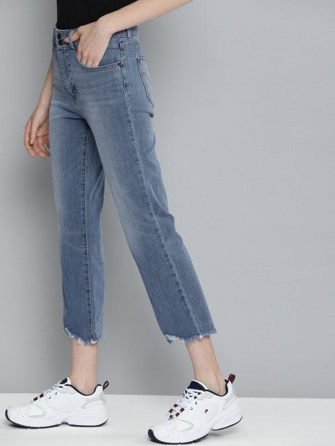 

Levis Women Blue Straight Fit High-Rise Heavy Fade Jeans