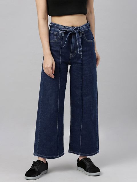 

Levis Women Blue Mile High Wide Leg High-Rise Clean Look Stretchable Sustainable Jeans