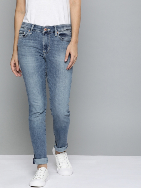 

Levis Women Blue 711 Skinny Fit Mid-Rise Clean Look Stretchable Jeans