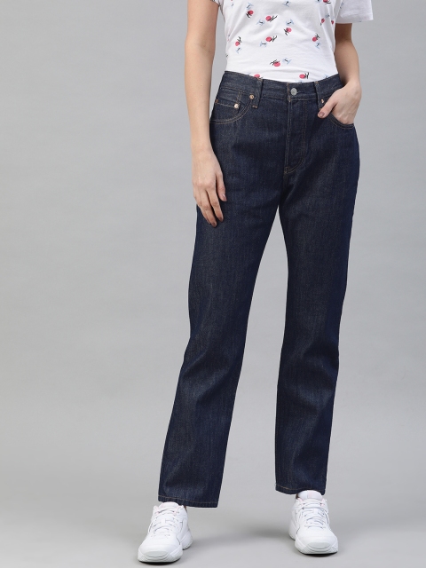 

Levis Women Blue 501 Original Fit High-Rise Clean Look Jeans