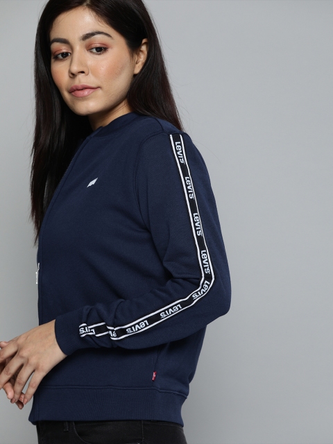 

Levis Women Navy Blue & White Printed Sweatshirt