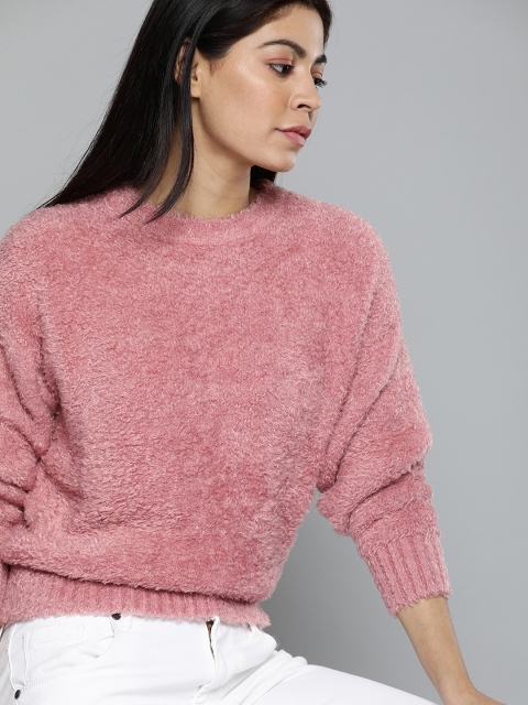 

Levis Women Pink Solid Pullover Sweater