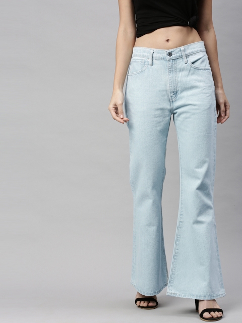 

Levis Women Blue Flared High-Rise Clean Look Jeans