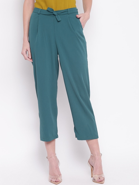 

Mayra Women Teal Regular Fit Solid Regular Trousers