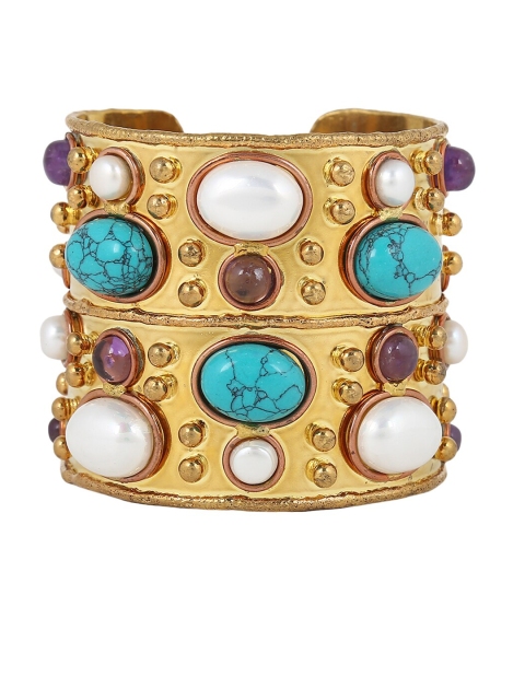 

ZeroKaata Gold-Plated Handcrafted Cuff Bracelet