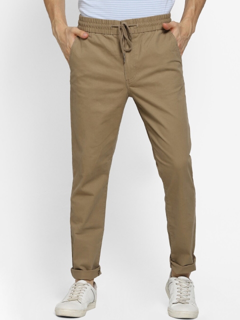 

FOREVER 21 Men Khaki Regular Fit Solid Regular Trousers