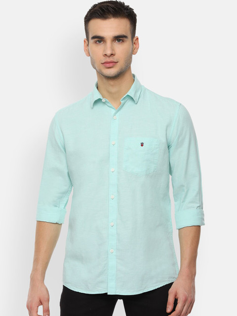 

Louis Philippe Sport Men Sea Green Slim Fit Solid Casual Shirt