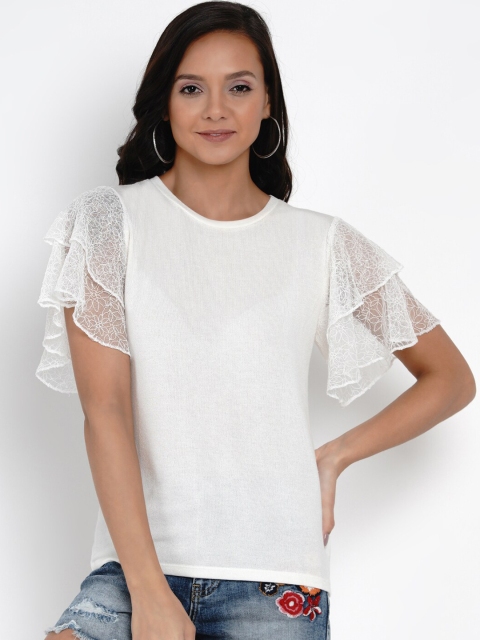 

Deal Jeans Women Off-White Solid Top