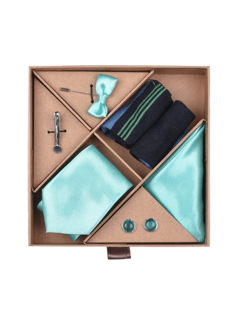 

Blacksmith Men Sea Green & Navy Blue Accessory Gift Set