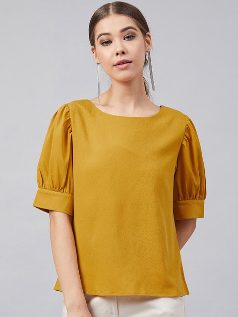 

Carlton London Women Mustard Solid Top