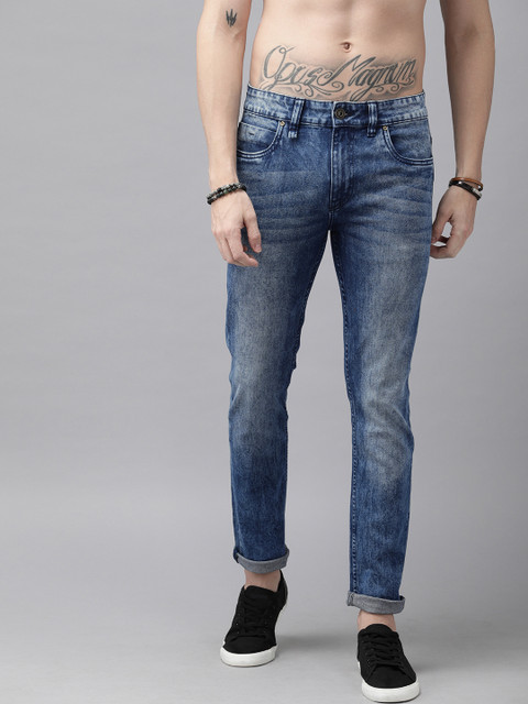 

Roadster Men Blue Skinny Fit Mid-Rise Clean Look Stretchable Jeans