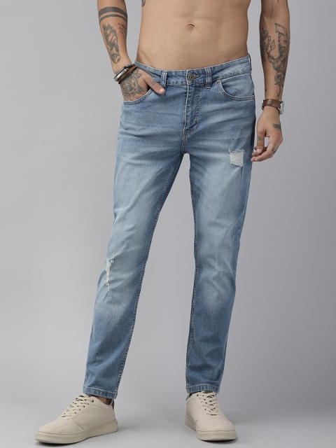 

Roadster Men Blue Tapered Fit Mid-Rise Mildly Distressed Jeans