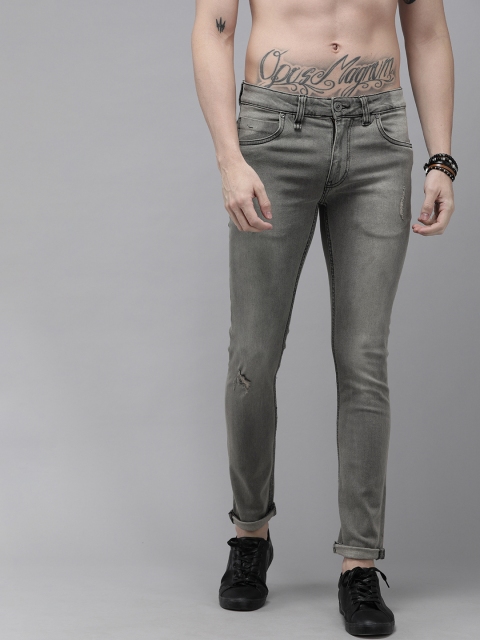 

Roadster Men Grey Skinny Fit Mid-Rise Clean Look Stretchable Jeans