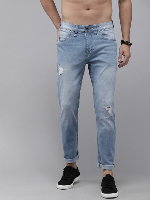 

Roadster Men Blue Slim Tapered Fit Mid-Rise Mildly Distressed Stretchable Jeans