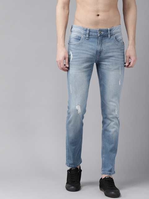

Roadster Men Blue Skinny Fit Mid-Rise Low Distress Stretchable Jeans
