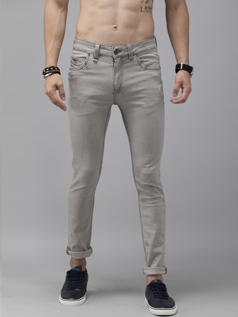 

Roadster Men Grey Skinny Fit Mid-Rise Clean Look Stretchable Jeans