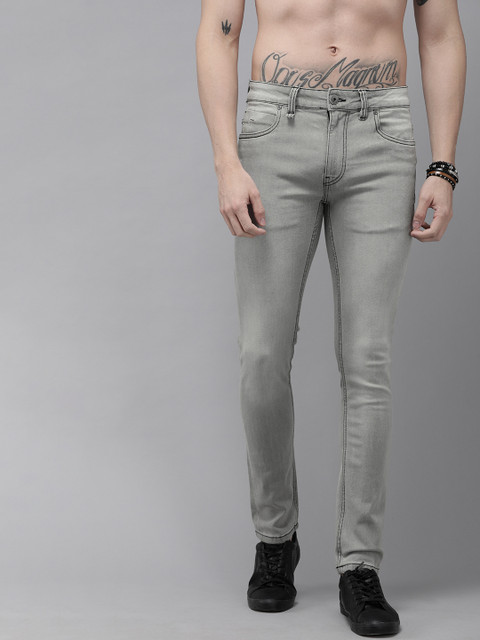 

Roadster Men Grey Skinny Fit Mid-Rise Clean Look Stretchable Jeans