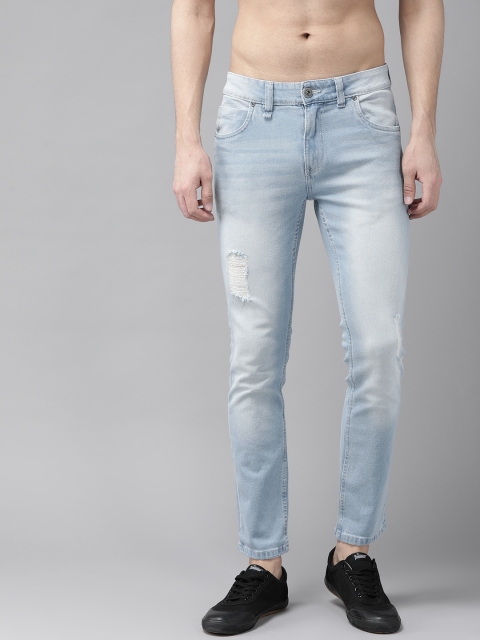 

Roadster Men Blue Skinny Fit Mid-Rise Low Distress Stretchable Jeans