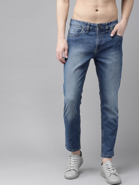 Men Blue Skinny Fit Mid-Rise Clean Look Stretchable Jeans