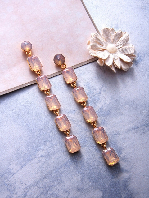 

TOKYO TALKIES X rubans FASHION ACCESSORIES Rose Gold Contemporary Drop Earrings