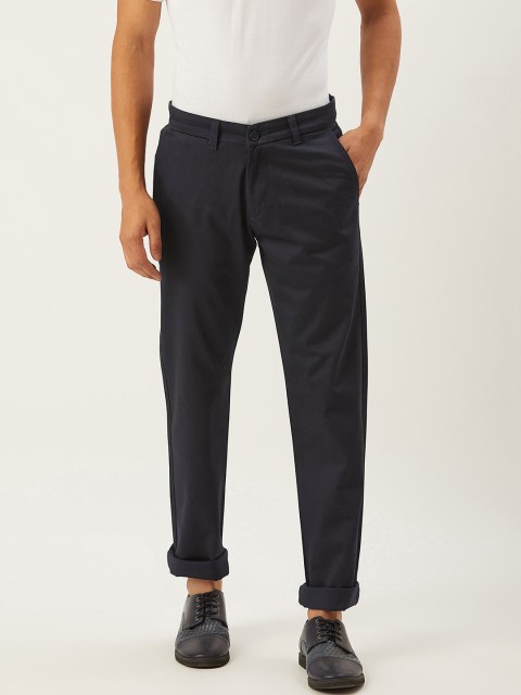 

United Colors of Benetton Men Navy Blue Regular Fit Solid Chinos
