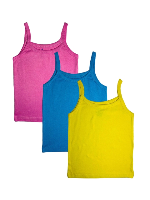 

KiddoPanti Girls Pack Of 3 Solid Tank Tops AW20GTT001, Pink