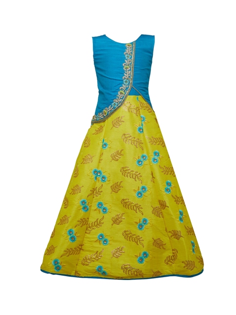 

BETTY Girls Yellow Printed Maxi Dress