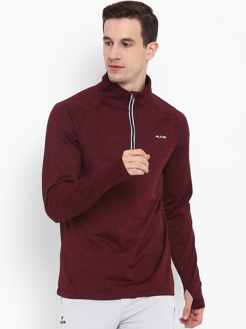 

Alcis Men Maroon Solid Sweatshirt