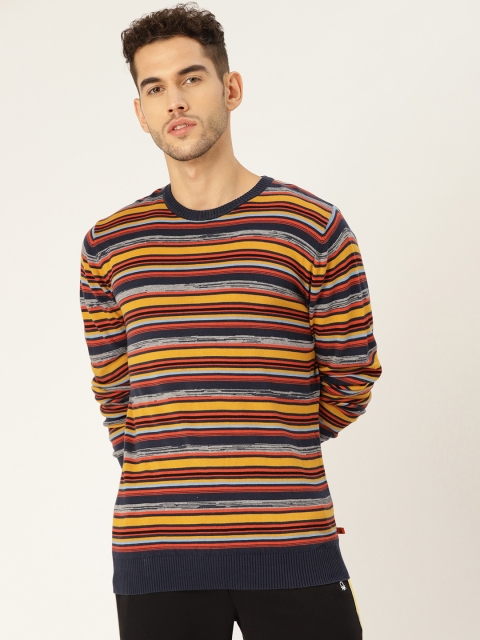 

United Colors of Benetton Men Multicoloured Striped Pullover, Multi