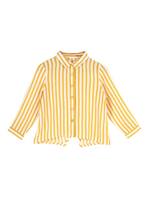 

Budding Bees Infants Yellow & White Striped Shirt Style Top