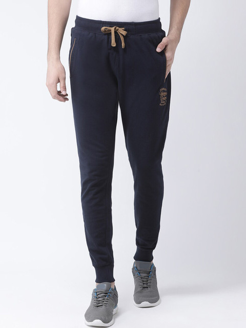 

Club York Men Navy Blue Solid Slim-Fit Joggers